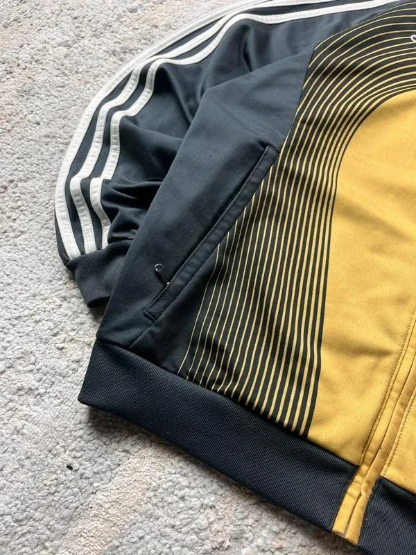Jaqueta de treino Adidas Real Madrid preta amarela branca com zíper Y2K 2006-2007 – photo 7
